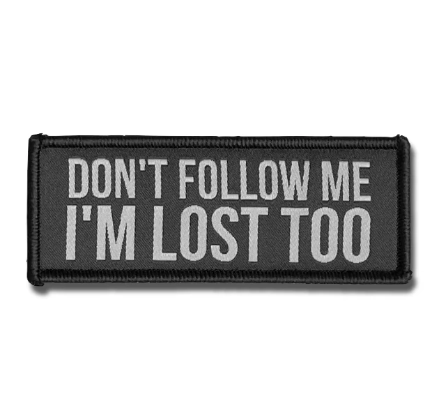 SMALL PATCH Dont Follow (schwarzblau)